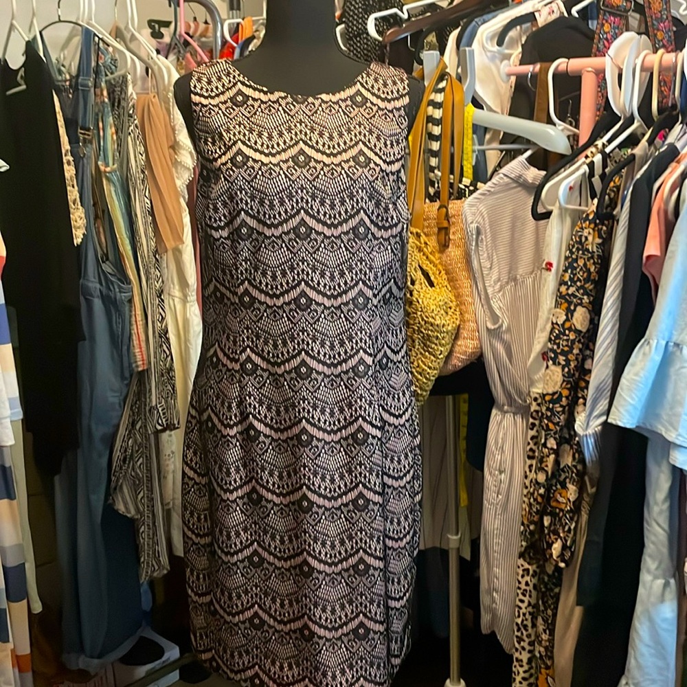 Jessica Simpson Sz 12  Blk & Beige Dress
